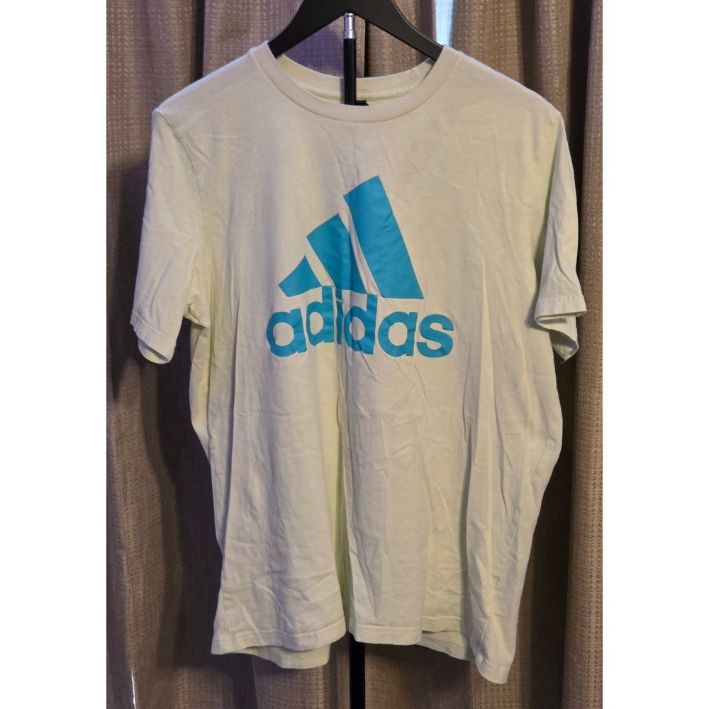 Adidas Spellout‎ Graphic Short Sleeve T-Shirt Women's Size Large Green